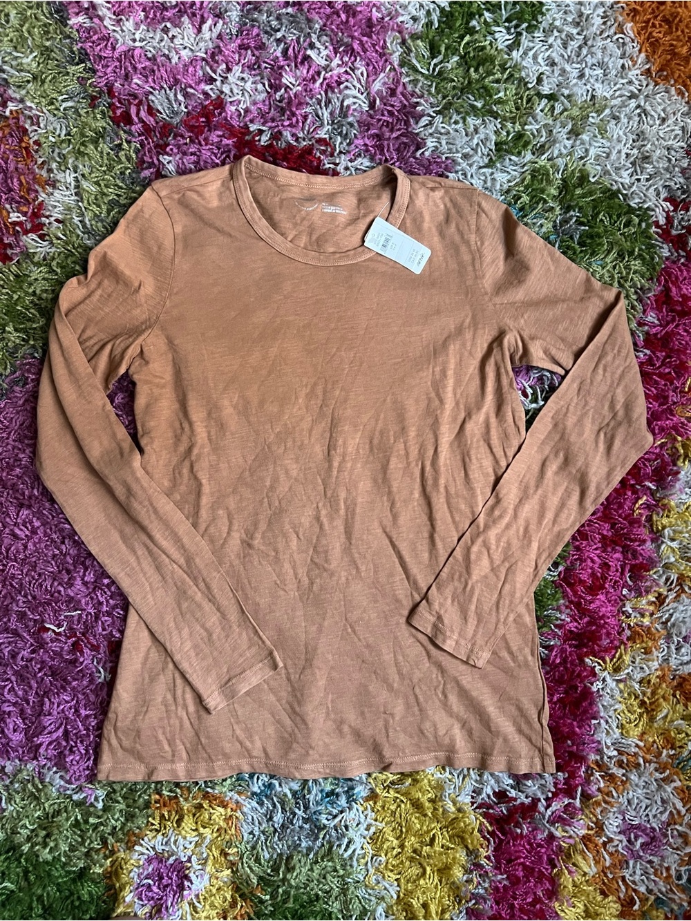 aerie Long Sleeve Crewneck Top - Rusty Peach
